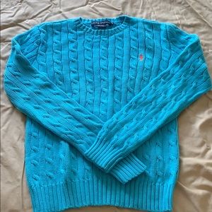 Ralph Lauren cotton cable pull over sweater Sz S